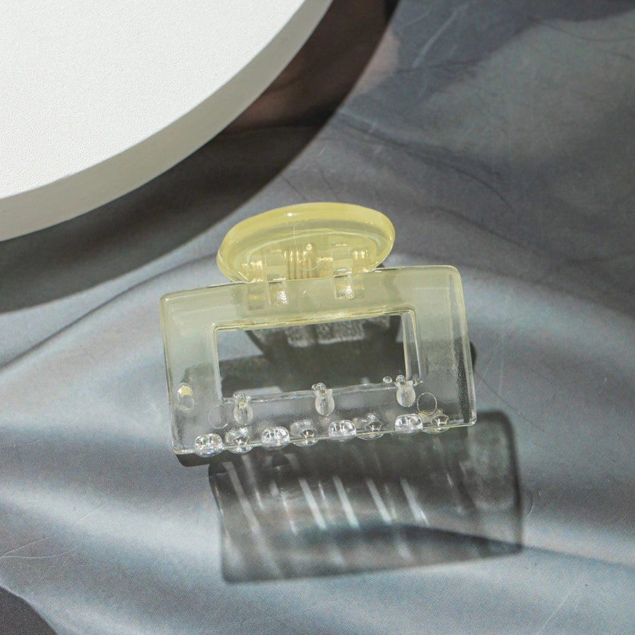 Gradient Small Grab Clip Small Disc Hairpin Environmentally Friendly Acetic Acid Shark Clip Transparent Oval Hair Grab Children's Clip