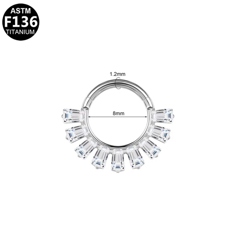 1 Piece Nose Rings & Studs Elegant Luxurious Simple Style Irregular Pure Titanium Titanium Alloy Zircon Ear Cartilage Rings & Studs Nose Rings & Studs