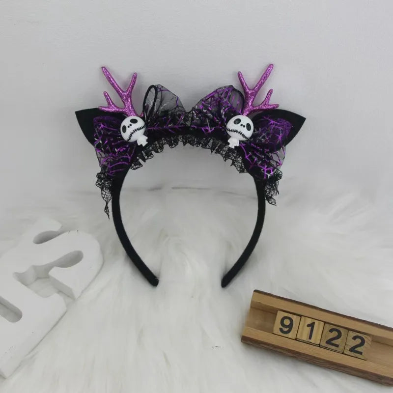 Halloween IG Style Women's Pumpkin Tree Bat Plastic Hair Band