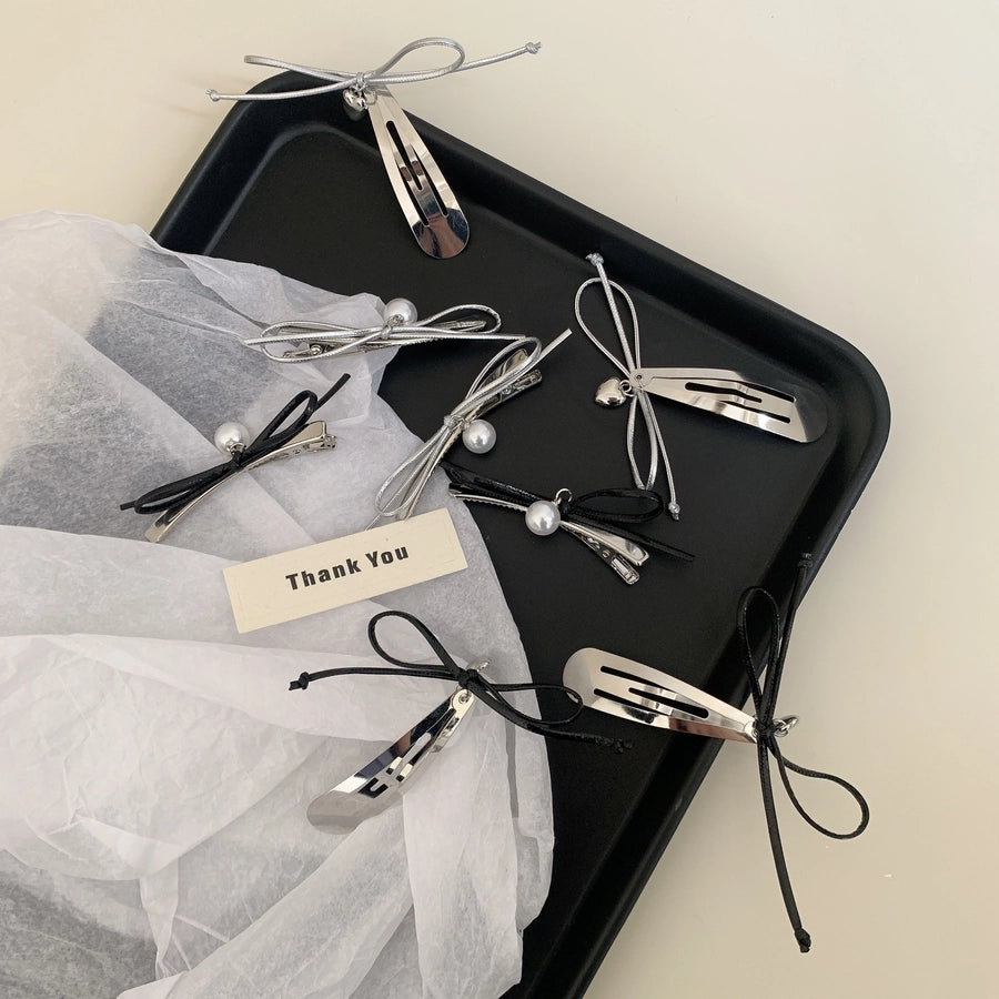 Women's Sweet Simple Style Bow Knot Alloy Hair Clip