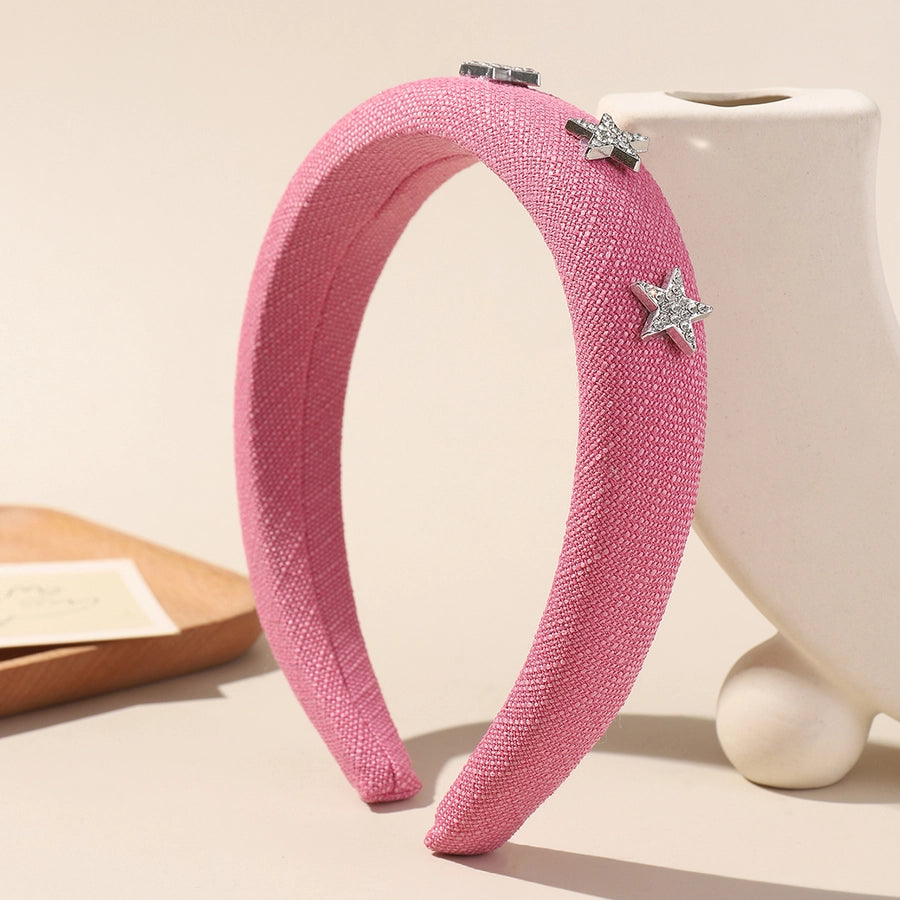 Women's Fairy Style Korean Style Star Cloth Inlay Artificial Rhinestones Hair Band