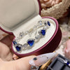 Copper Inlay Water Droplets Heart Shape Rectangle Artificial Gemstones Bracelets