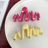 cute solid color arylic hair claws