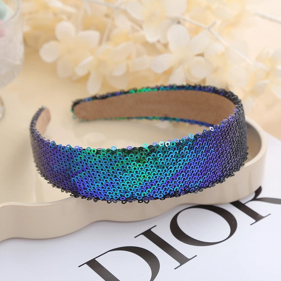 Women's Lady Solid Color Plastic Resin Stoving Varnish Hair Band