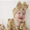 simple style solid color bow knot cloth hair band