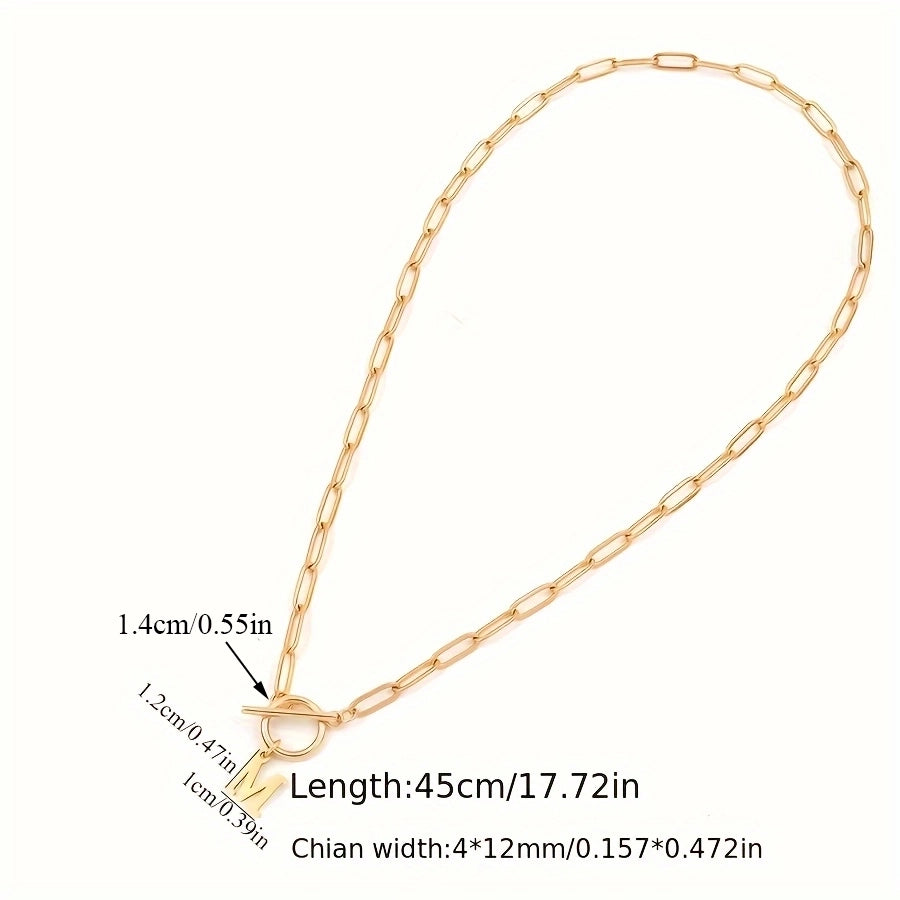 Jewelry Simple Style Classic Style Letter 201 Stainless Steel Pendant Necklace