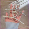 Women's Simple Style Solid Color Metal Plating Inlay Rhinestones Pearl Hair Claws