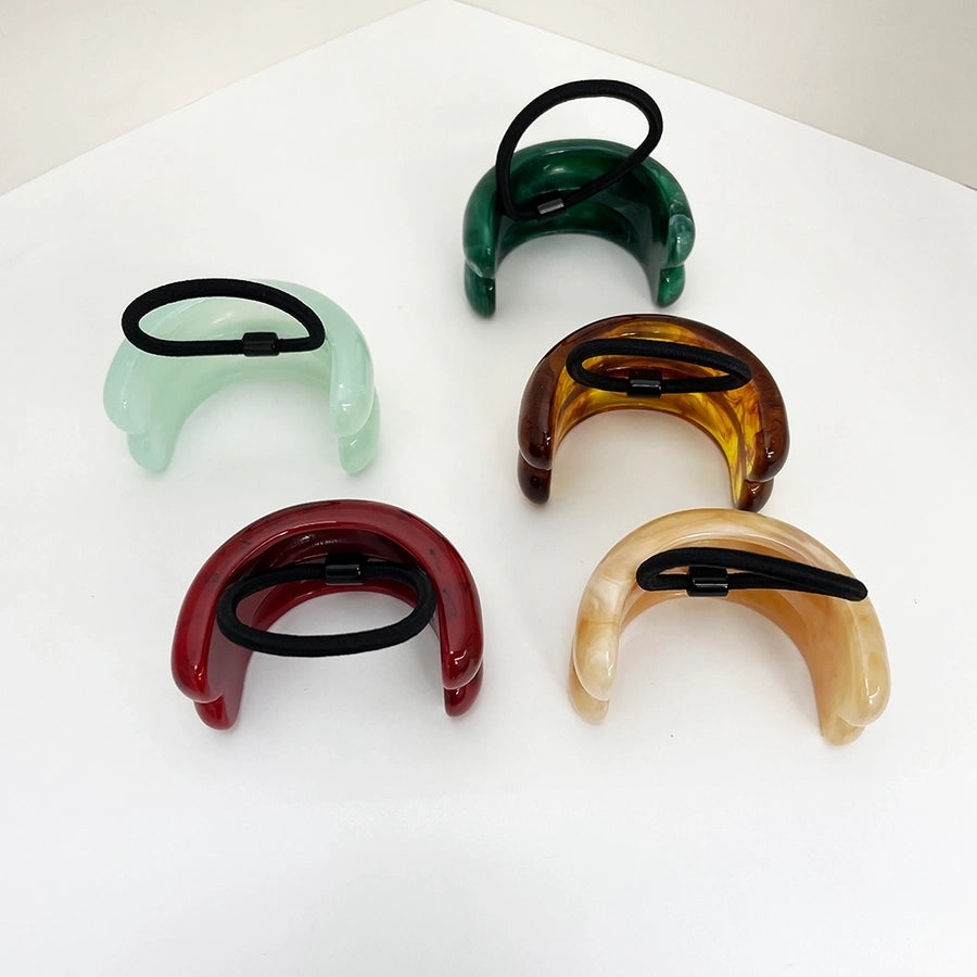 Women's Preppy Style Sweet Streetwear U Shape Resin Hair Tie