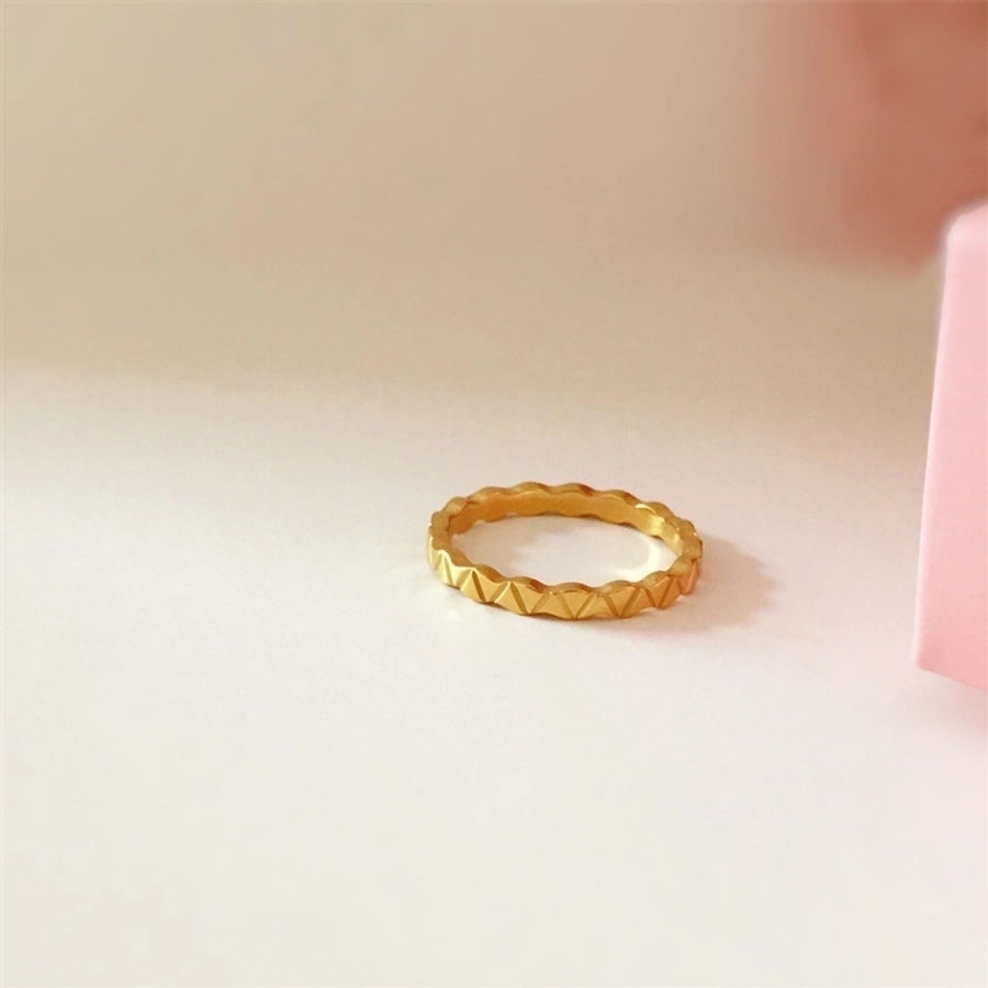 Jewelry Lady Geometric Titanium Steel Rings