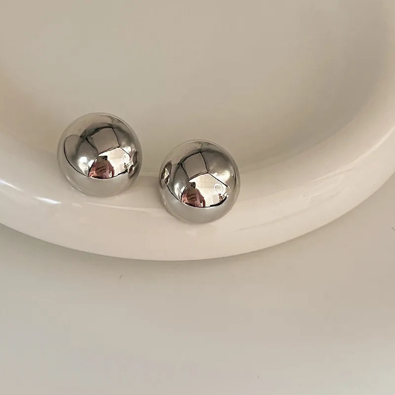 1 Pair Streetwear Geometric Heart Shape Plating Alloy Earrings