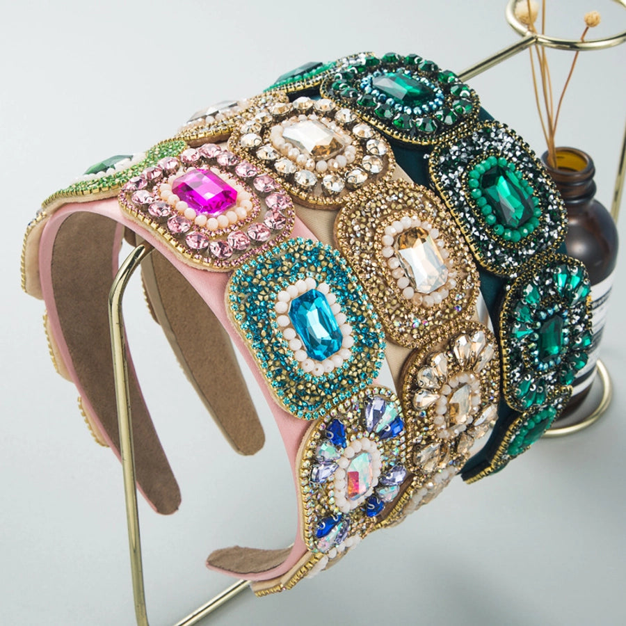 fashion vintage contrast color new bright crystal baroque hairband