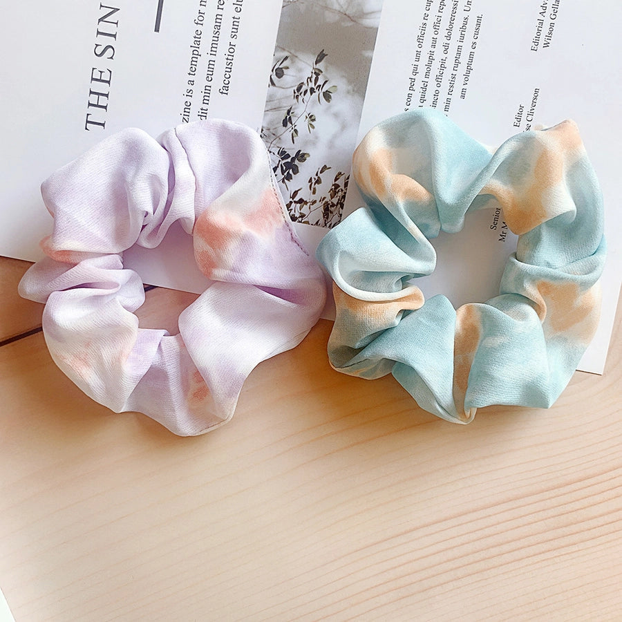 Women's Simple Style Round Cloth Polyester Hair Tie
