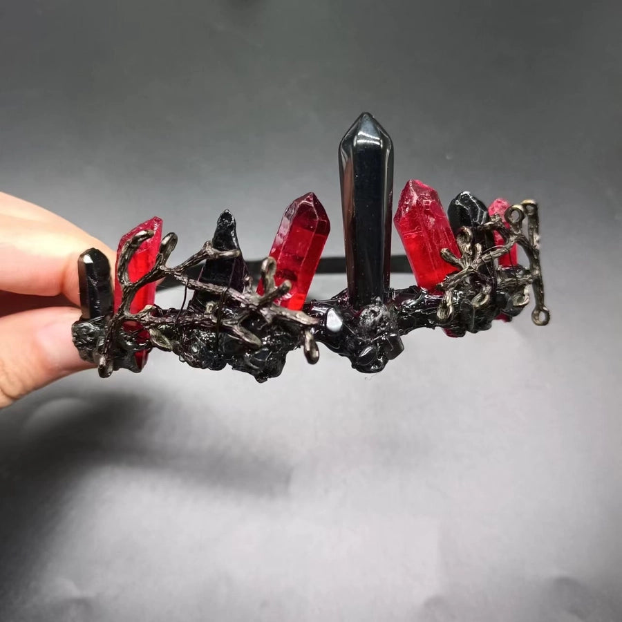 women's retro square crystal inlay crystal hair band