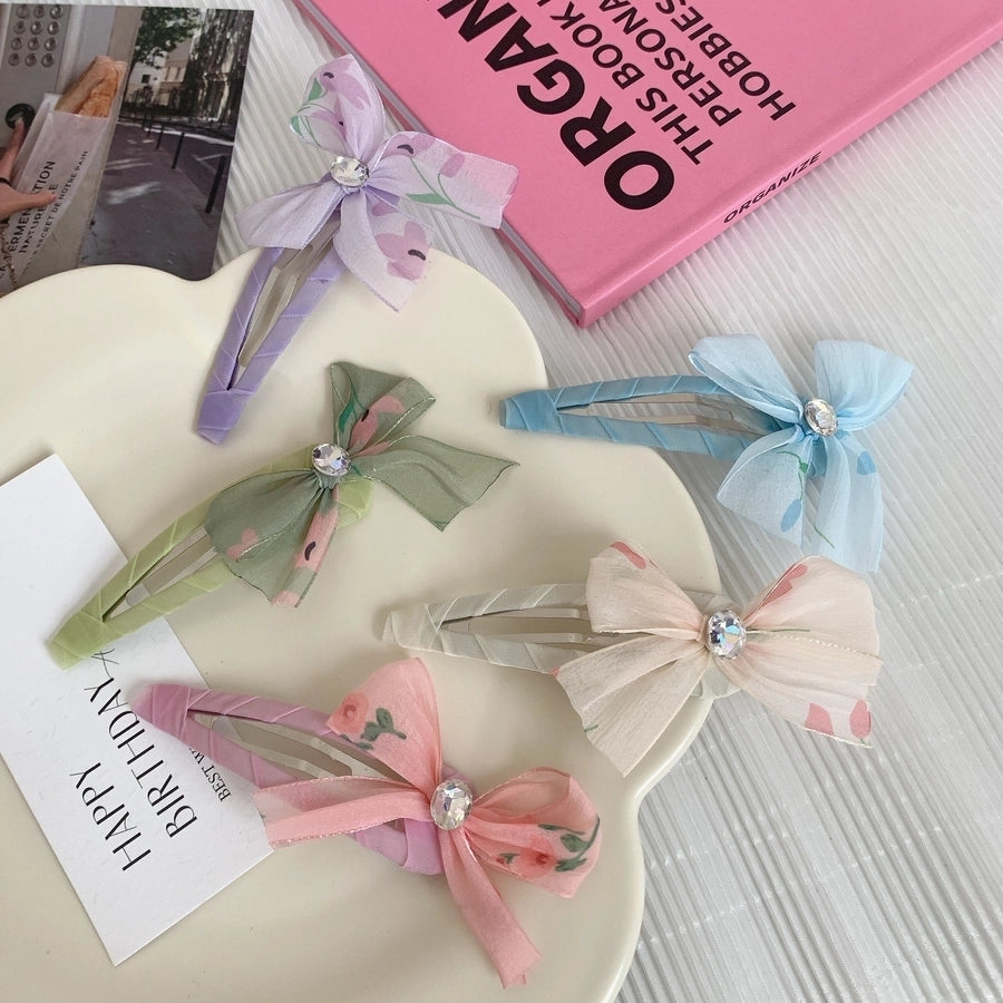 Women's Elegant Simple Style Bow Knot Cloth Hair Clip