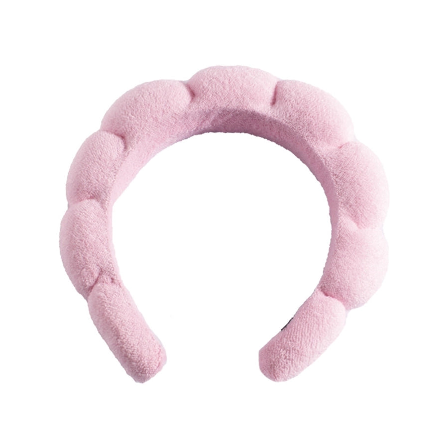 simple style color block towel velvet hair band