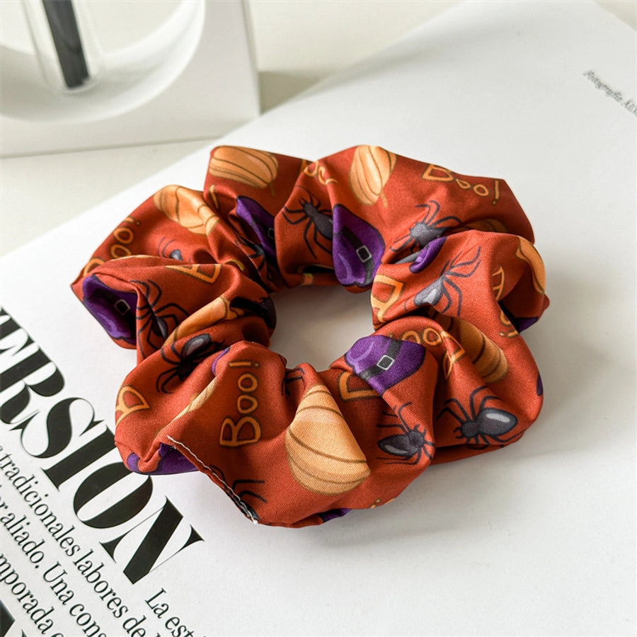 New Halloween Hair Ring  Hair Accessories Large Intestine Hair Ring  Hot Selling Product Festival Pumpkin Ghost Bat Head