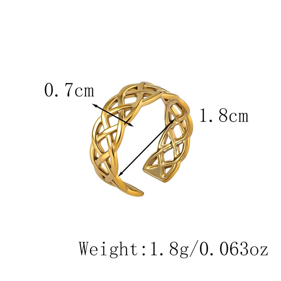 Jewelry Elegant Geometric Simple Titanium Steel Open Rings