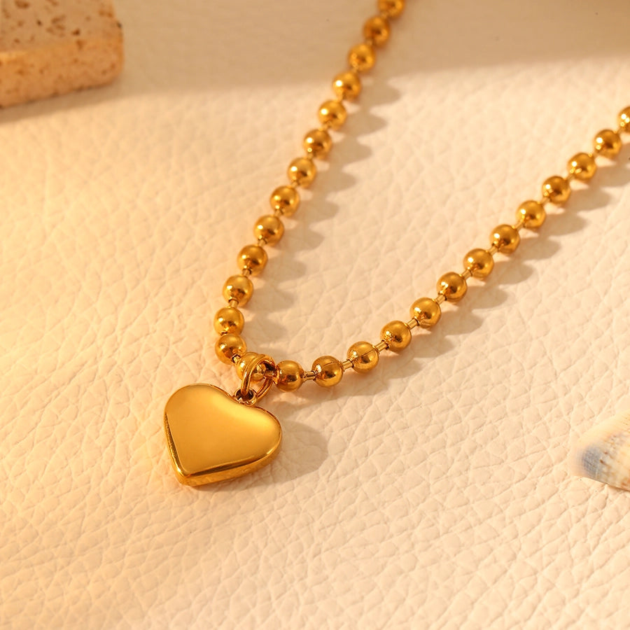 Stainless Steel Shell Peach Heart Bracelet Ornament Trendy Heart Titanium Steel No Fading Necklace Three Heart Bracelet Jewelry