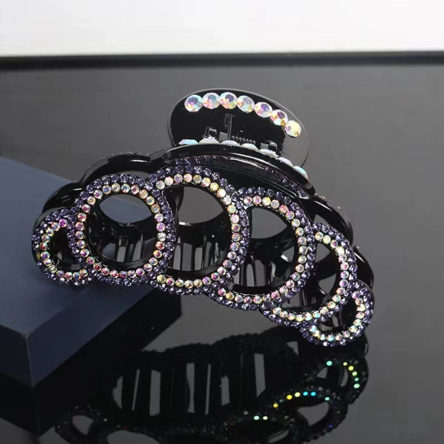 Women's Simple Style Classic Style Solid Color Alloy Inlay Rhinestones Hair Claws