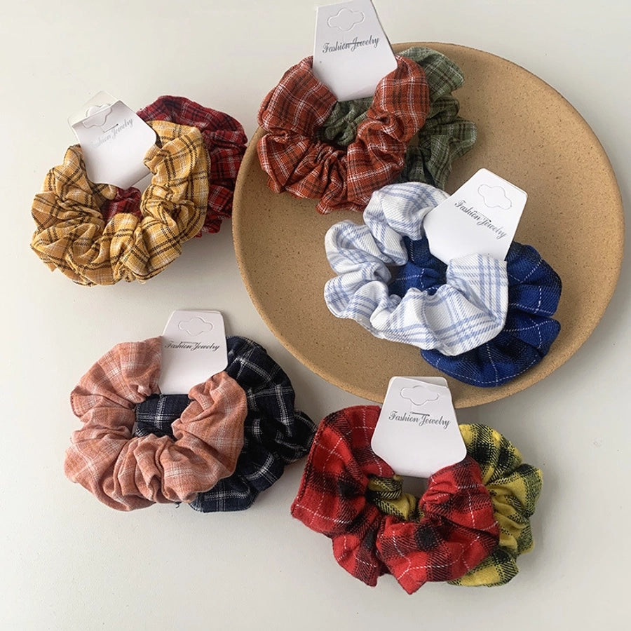 accessories solid color hair scrunchies combination