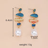 1 Pair Cute Vintage Style Simple Style Round Imitation Pearl Alloy Drop Earrings