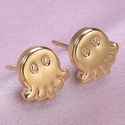 1 Pair Basic Simple Style Jellyfish Plating 304 Stainless Steel Ear Studs