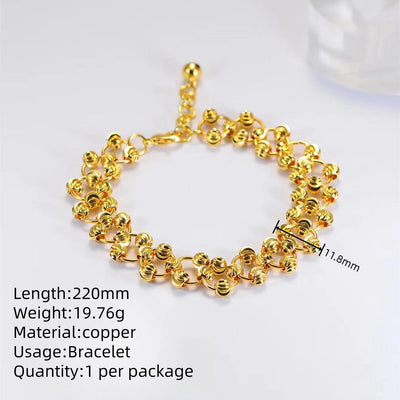Copper 18K Gold Plated Geometric Bracelets