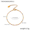 Jewelry Pastoral Simple Style Geometric 304 Stainless Steel Enamel Bracelets Anklet
