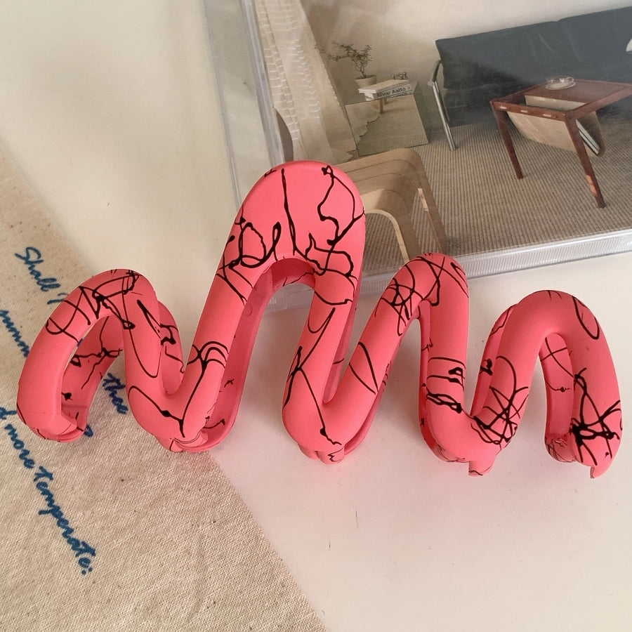 simple style artistic lines plastic hair claws