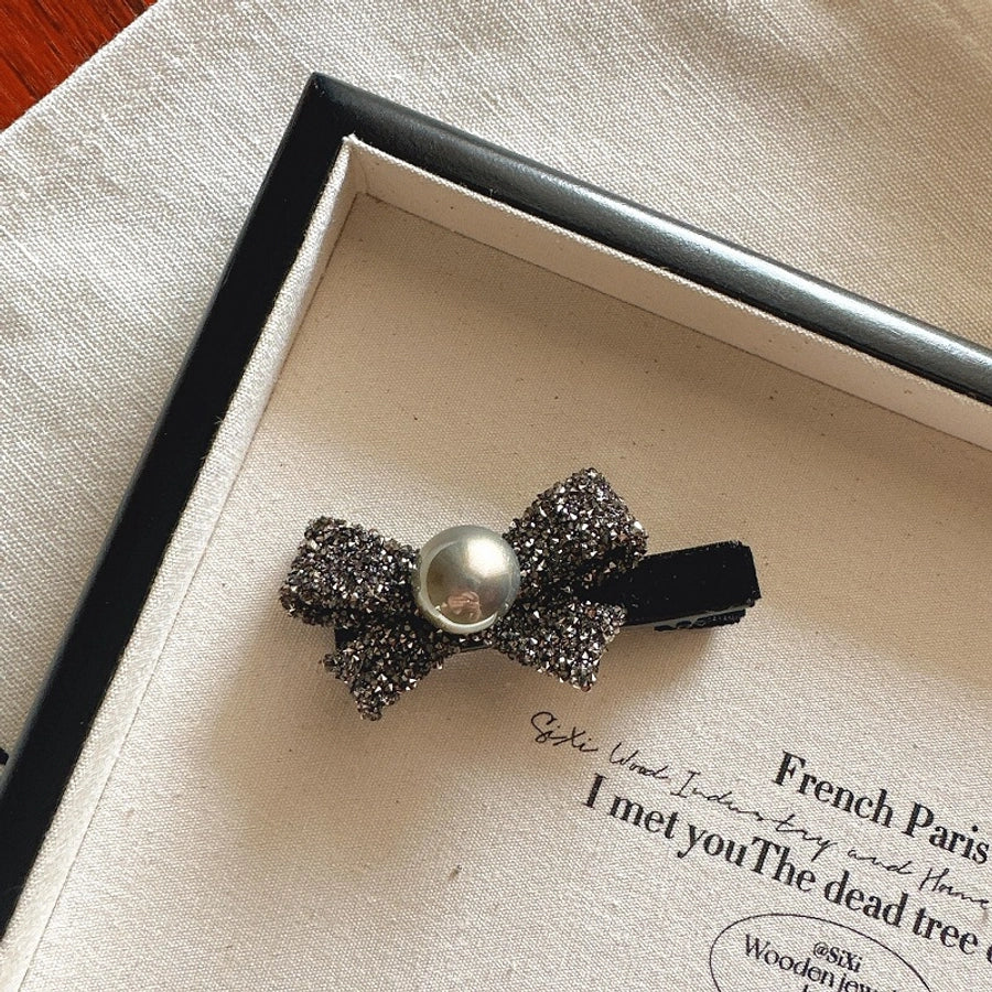 Women's Elegant Bow Knot Rhinestone Hair Clip