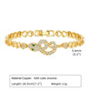 Wholesale Jewelry Vintage Style Classic Style Geometric Copper Zircon Bracelets Love Chain