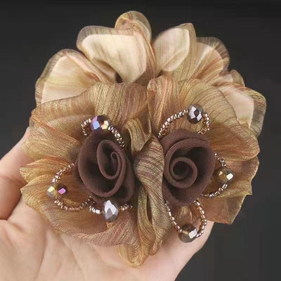 Clearance middle-aged mother's hair flower head rope 35 to 50 years old tie hair tie hair ball hair coil high elasticity