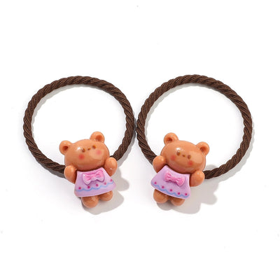 Kid'S Cartoon Style Cute Sweet Bear Plastic rubber band Hair Tie