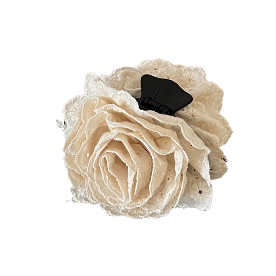Korean style online celebrity caro rose clip female  new flower shark clip high-grade headdress Flower hairpin headdress