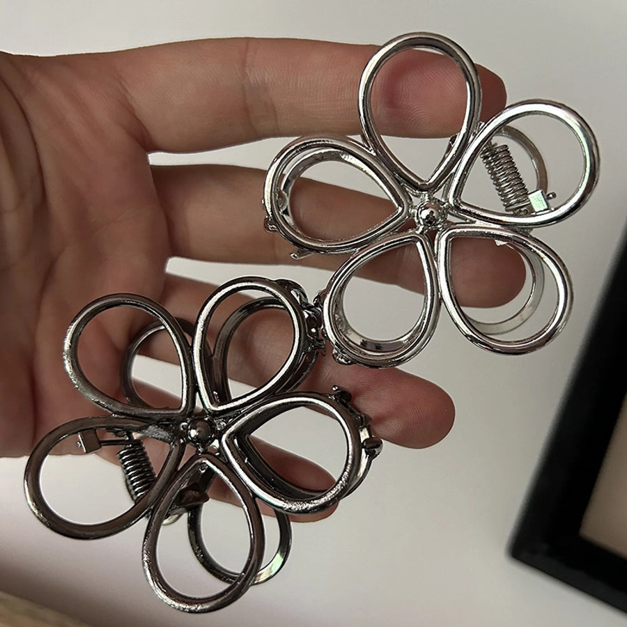 simple style korean style flower metal hair claws