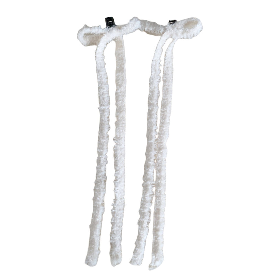 Women's Korean Style Bow Knot Flannel Hair Claws