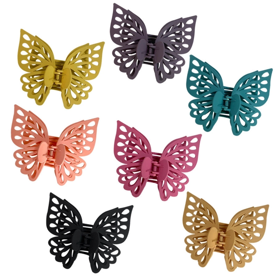 cute sweet butterfly plastic stoving varnish hair claws