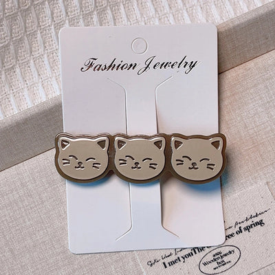 Women's Cartoon Style Cat Acetic acid sheets Hair Clip