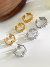Jewelry IG Style Nordic Style Commute Solid Color 316L Stainless Steel  18K Gold Plated Irregular Open Rings