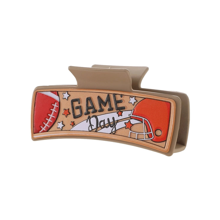 Women's Casual Preppy Style Simple Style Letter Rugby Pu Leather Hair Claws