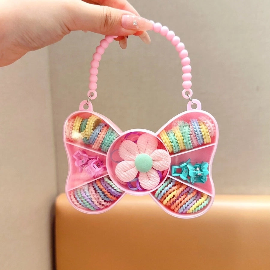 girl's cartoon style rabbit cartoon bow knot plastic hair clip hair tie