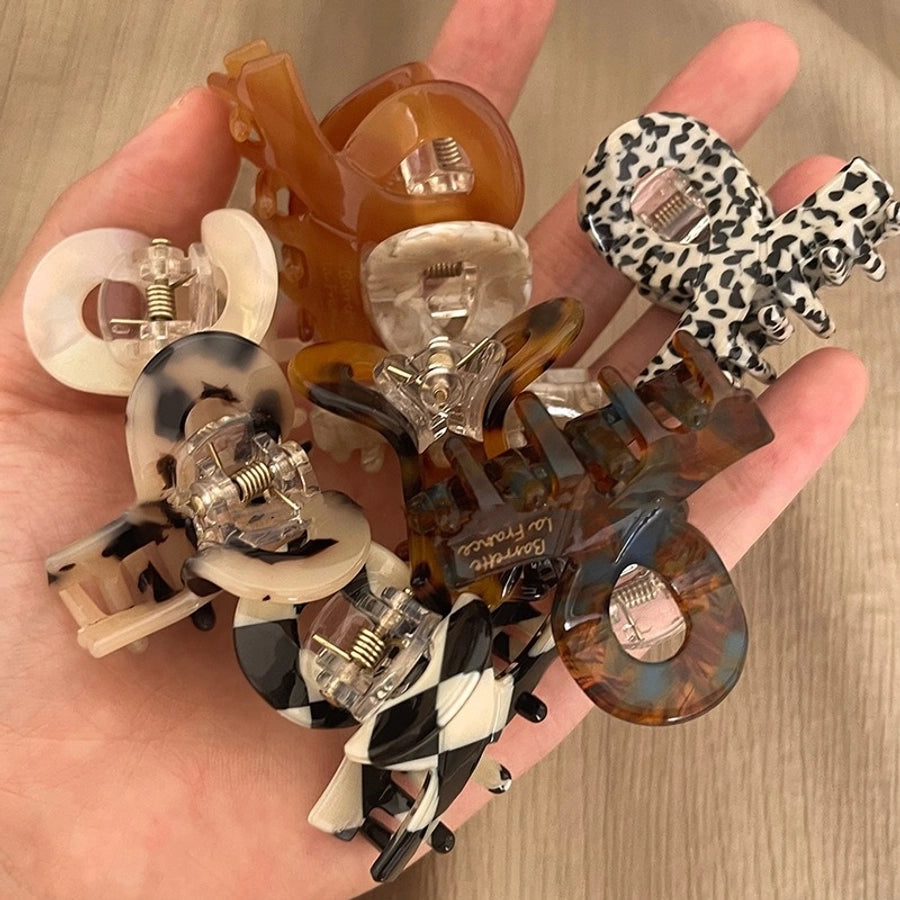 classic style solid color acetic acid sheets polishing hair claws