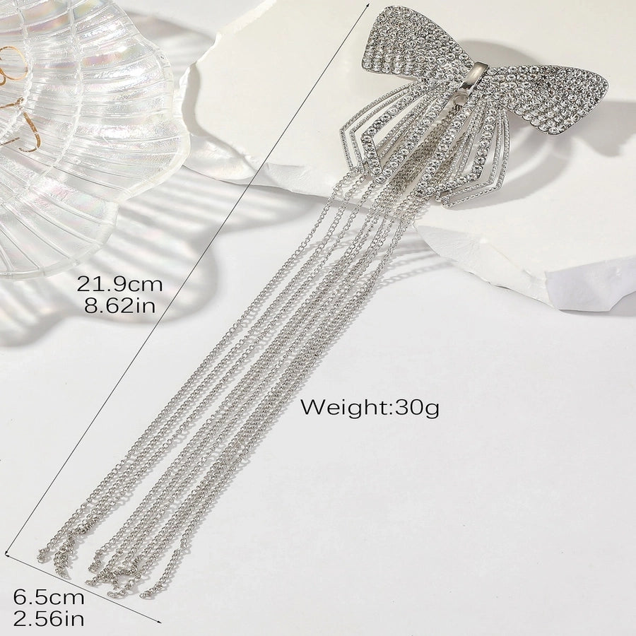 vintage style bow knot alloy plating hair clip