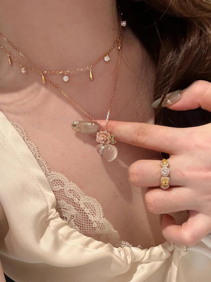 925 Sterling Silver Plating Flowers Plant Flowers