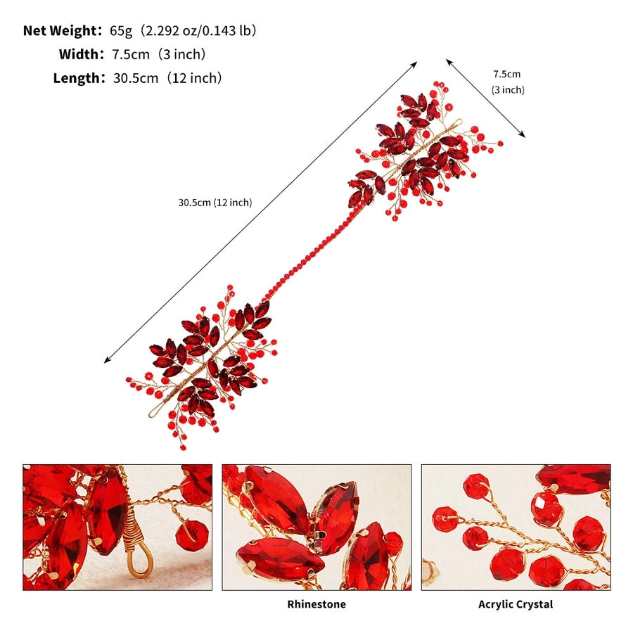 Women's Elegant Shiny Leaf Alloy Inlay Rhinestones Hair Band