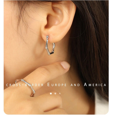 Jewelry IG Style Elegant Simple Style Geometric 304 Stainless Steel 18K Gold Plated Polishing Rings Earrings