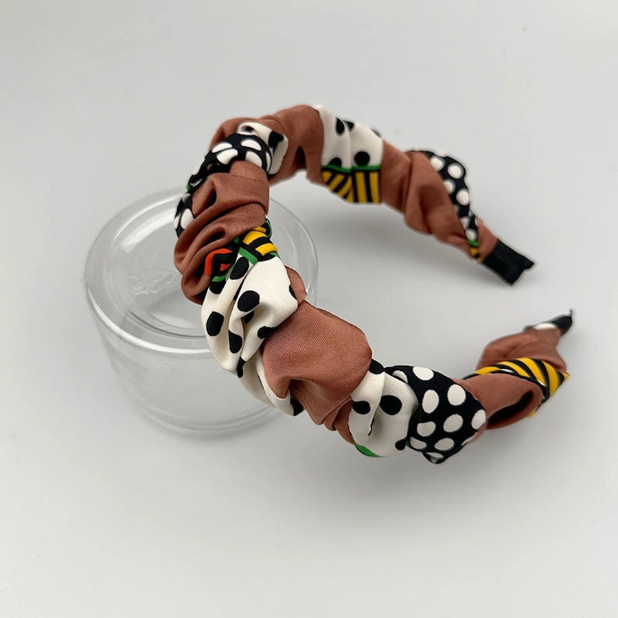 Women's Casual Retro Stripe Cloth Printing and Dyeing Printing Hair Band