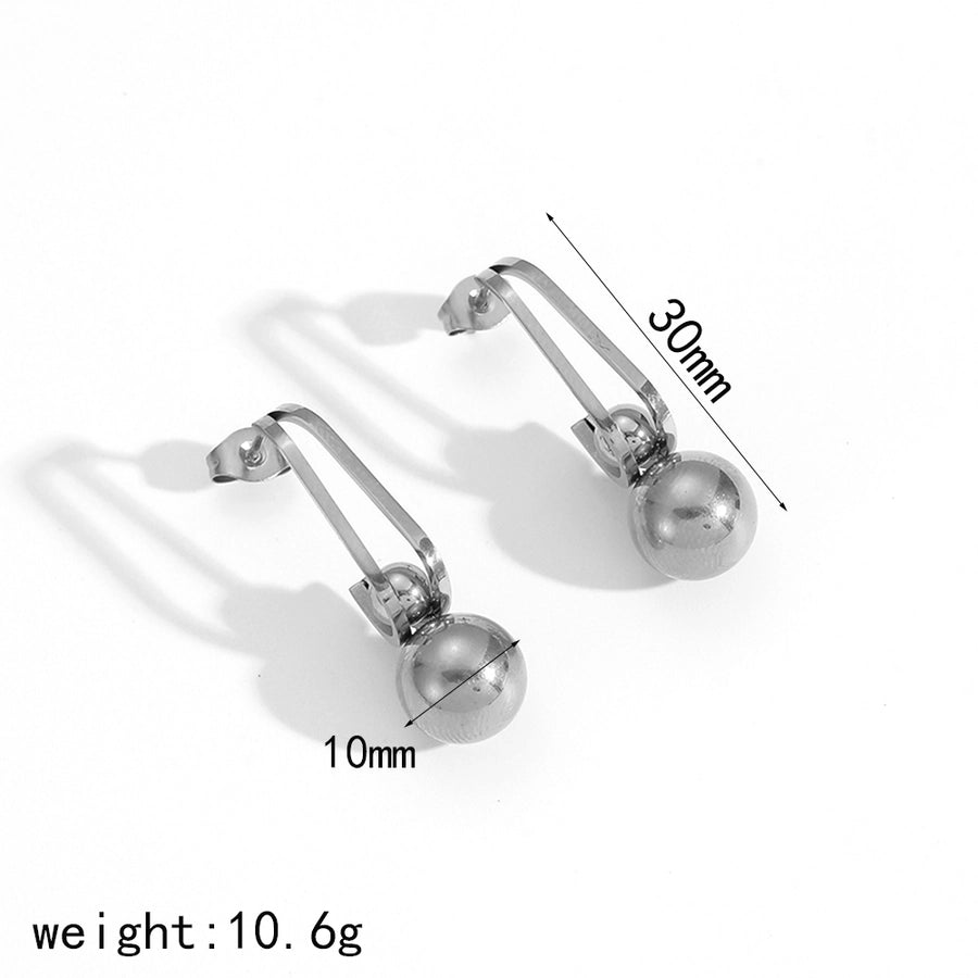 Jewelry IG Style Classic Style Round 304 Stainless Steel 18K Gold Plated Polishing Plating Jewelry Set