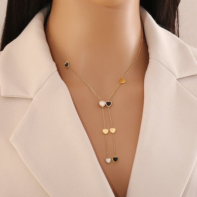 Jewelry Simple Style Classic Style Commute Star Heart Shape 304 Stainless Steel 18K Gold Plated Necklace