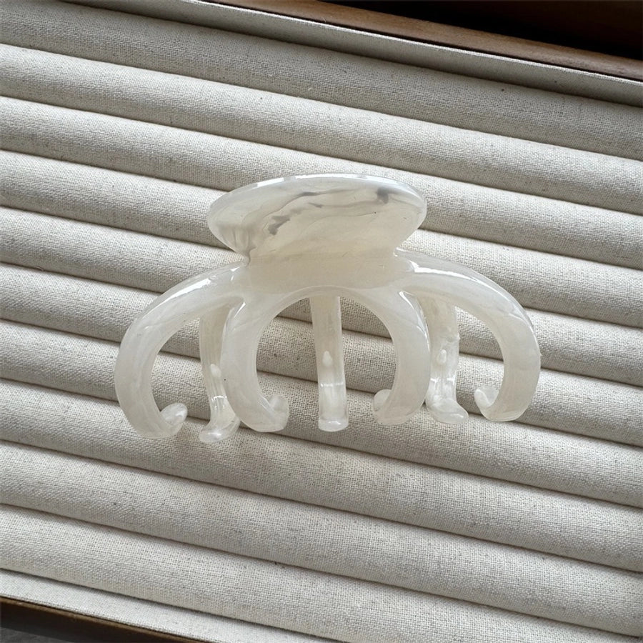 Women's Elegant Solid Color Plastic Hair Claws